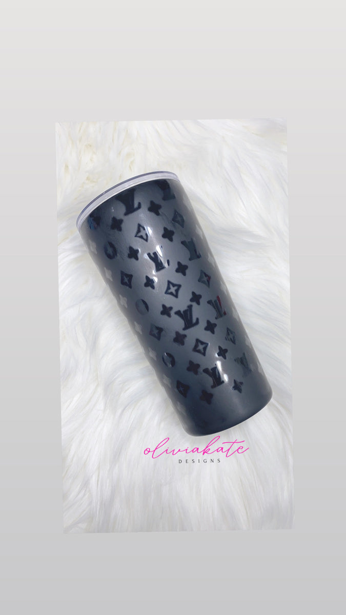 Louis Vuitton Glitter Tumbler – Olivia Kate Designs