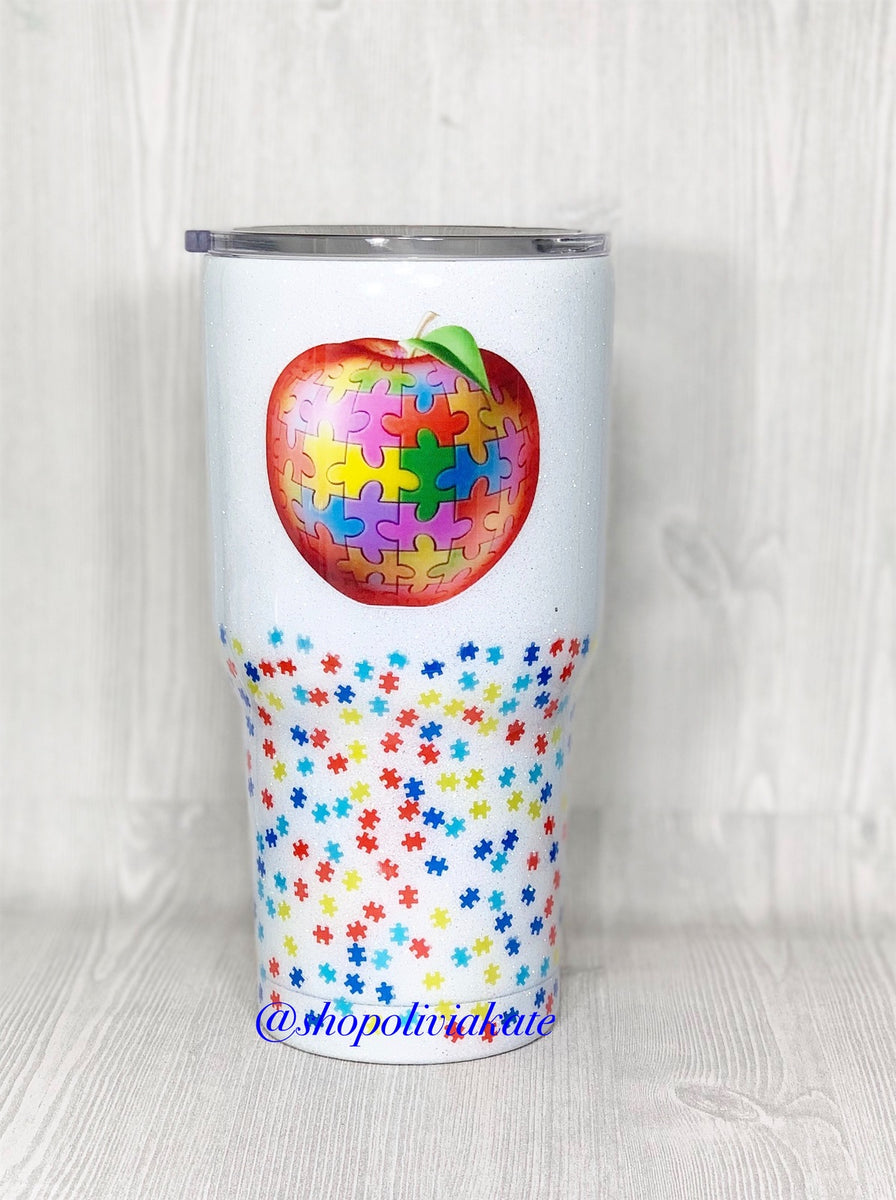 Louis Vuitton Glitter Tumbler – Olivia Kate Designs