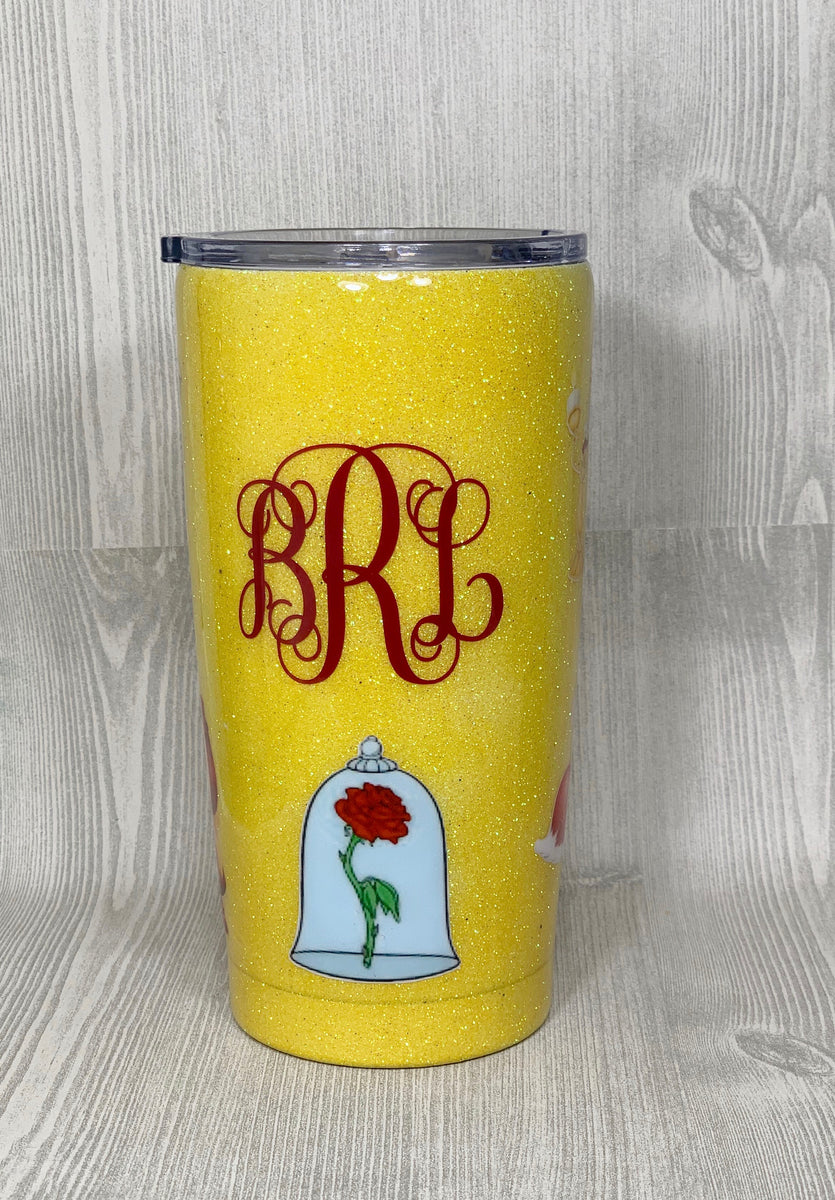 Beauty and the Beast Inspired Glitter Tumbler · Root Of All