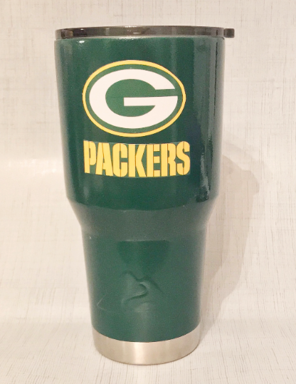 Custom Painted Yeti Tumbler Green Bay Packers Ozark Packers Yeti