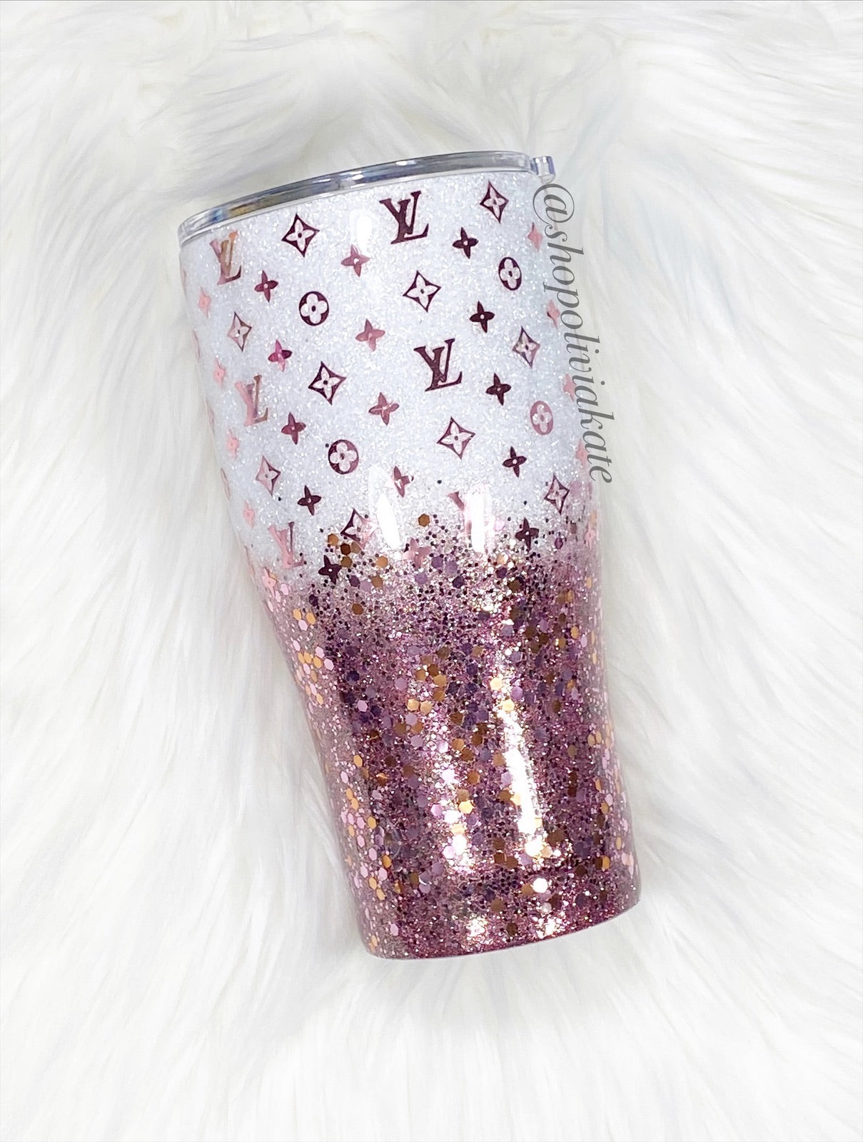 Full glitter Louis Vuitton Tumbler